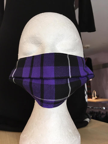 Tartan Touch Turquoise Face Mask