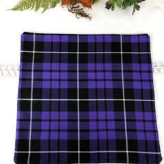 purple tartan napkins