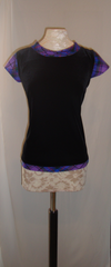 Maggie velvet top with Wardlaw tartan trim